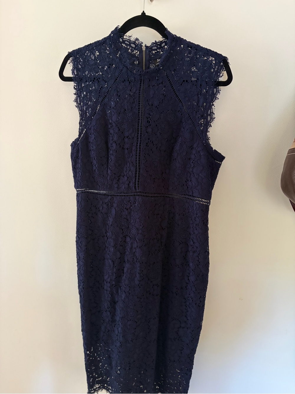 Bardot Sleeveless navy lace dress